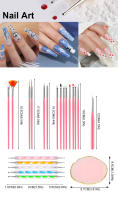 Set De Manicura DIY Con Paleta De Uñas Y Cepillo Dibujo Y Pintura De Acrylico Gel UV Para Diseño De Uñas Y Pincel De Punto - details 7