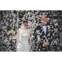 Cañón Confeti Mariposas blancas de papel Pack 12 unidades para bodas, bautizos, fiestas y eventos - details 1