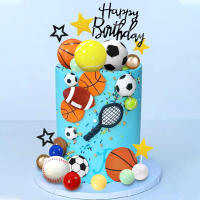 37 PCS Decoración De Pastel Deportiva Con Fútbol Baloncesto Béisbol Tenis Golf Para Niños Y Adultos Hombres Tema Deportivo - details 5