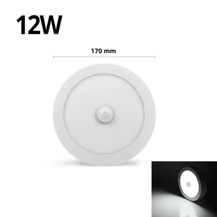 Lámpara De Techo LED Nocturna Con Sensor De Movimiento PIR 18W 12W 6W Para Pasillo Dormitorio Baño Luz Humano Inducción 85-265V - 1