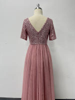 Vestido De Noche Elegante Para Mujer Con Doble V-Neck Y Volante A-Line Con Lentejuelas Vestido De Cocodrilo Para Fiesta Y Eventos Formales - details 16