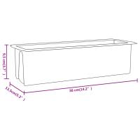 vidaXL Jardineras para europalés (12 uidades) PP gris 36x13,5x9,5 cm - details 7