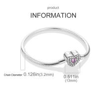 Pulsera De Acero Inoxidable Platinado 2024 Para Mujer Con Cadena De Serpiente Y Encantos Originales Joyería DIY Clásica Para Fiestas Y Compromisos - details 2