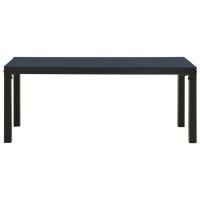 vidaXL Banco de jardín acero y WPC negro 110 cm - details 2