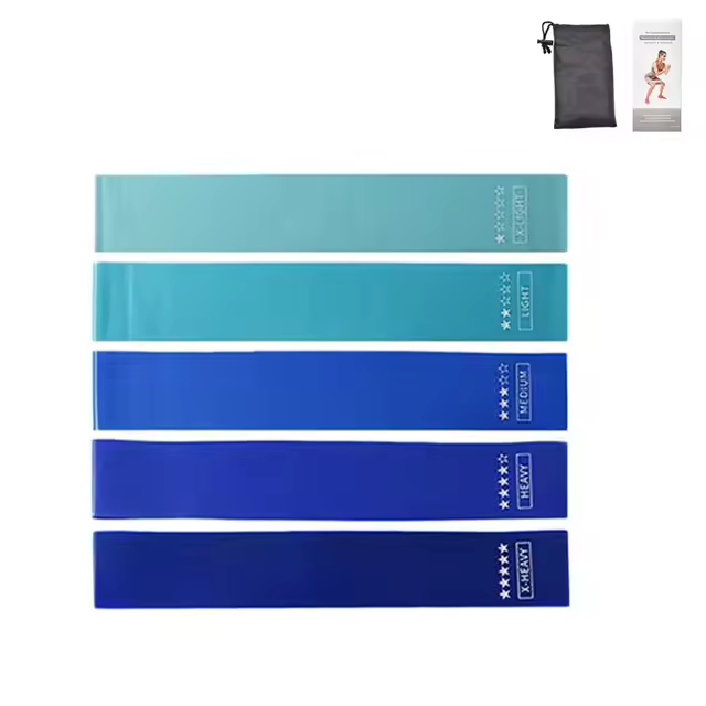 5Pcs Bandas De Resistencia Para Yoga Y Ejercicio Deportivo Niveles Diferentes Elásticas De Fitness Accesorios De Gimnasio Para Casa Y Salón De Gimnasio - 1