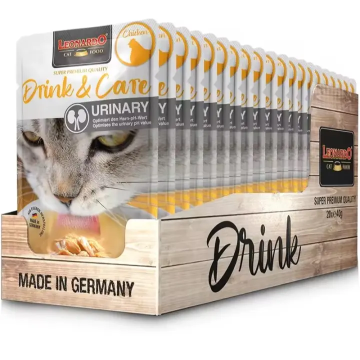 Leonardo Drink & Care Urinary Sopa con Pollo en Sobres para Gatos 20x40gr - 1
