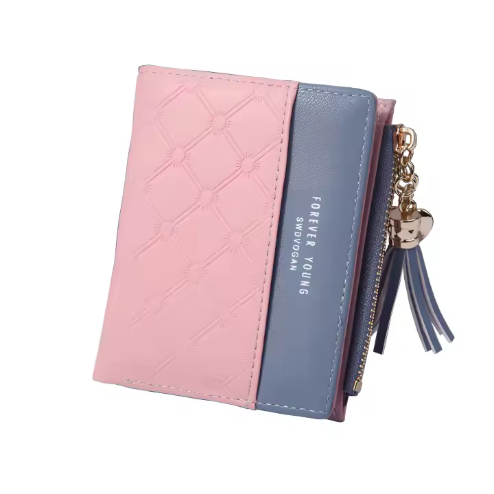Cartera de Cuero para Mujer con Monedero de PU y Bolsillo con Cremallera - 1
