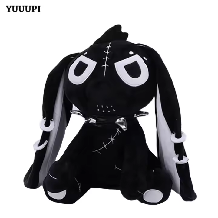 Muñeco De Peluche De Conejo Negro Para Decoración De Halloween Hex Hopper Estilo Gótico Rock Suave Y Cálido Juguetes Para Todas Las Edades - 1