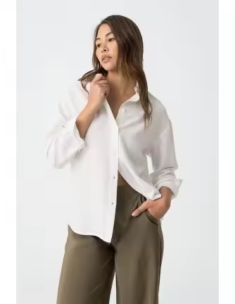 Camisa Tiffosi Ella blanca de lino - 1