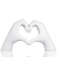 Escultura De Mano Y Corazón Dorado Para Sala De Estar Dormitorio Estilo Clásico Posmodernista Adorno Único Para Mujeres - details 6