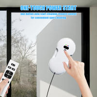 Robot limpiador de ventanas automático con doble spray ABS motor sin escobillas 2800Pa gran succión 3 modos limpieza protección cortes energía 20min cuerda seguridad para vidrios altos limpiacristales eléctrico con depósito 50ml y control remoto - details 0
