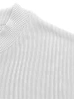Camiseta De Hombre Elástica Y Cómoda Para Primavera Y Verano Con Cuello Alto Y Rayas Camiseta Deportiva Casual Con Mangas Cortas Para Fitness - details 15