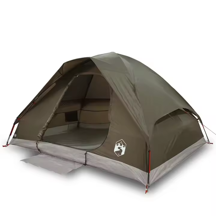 vidaXL Tienda de campaña iglú para 2 personas impermeable marrón - 1
