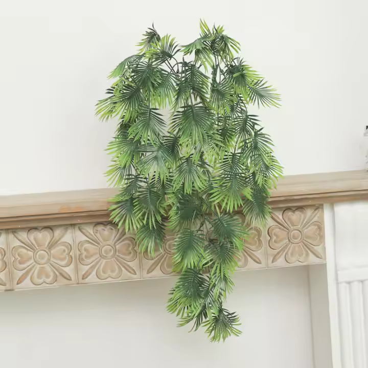 Planta Artificial Verde De Palma En Vaso Para Decoración De Pared Exterior Jardín Y Ventanas Decoración De Hoja De Tortuga - 1