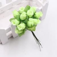 12pcs Bouquet De Flores Artificiales Rosa De Seda De 2cm Para Decoración De Boda DIY Scrapbook Wreath Caja De Regalo Y Artesanía - details 4