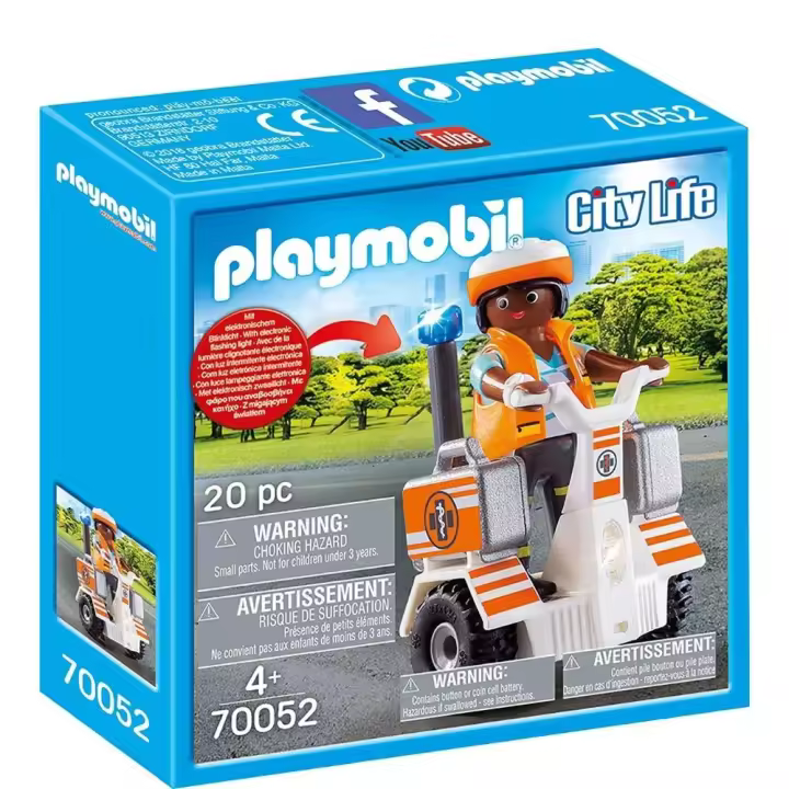 PLAYMOBIL City Life balance racer de rescate (70052) con figura - 1