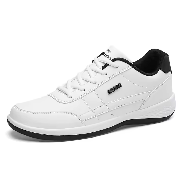 Zapatos De Cuero Para Hombre Zapatillas Casuales Transpirables Antideslizantes Para Patinaje Comodidad Durabilidad En Todas Las Estaciones - 1