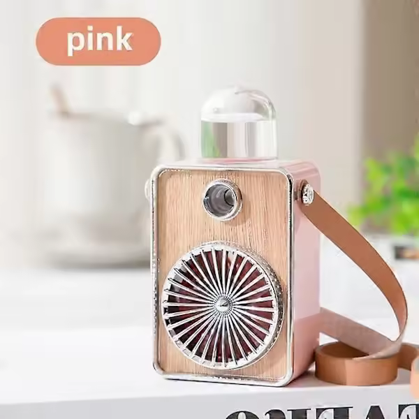 Ventilador portátil recargable, ventilador vintage en aerosol, refrigerador inalámbrico USB Eléctrico, minihumidificador de carga para acampar, circulador de mano, ventilador Verde - 1