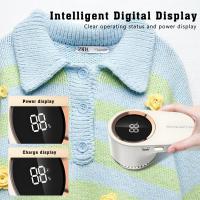 Afeitadora de telas, afeitadora de pelusas, quitapelusas recargable con 6 cuchillas, quitapelusas eléctrico portátil para suéteres, pantalla LED digital para eliminar pelusas de suéteres, ropa, manta, sofá - details 1