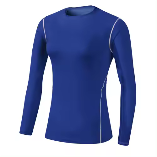 Camiseta De Entrenamiento Para Mujer Base Capa Deporte Fitness Secado Rápido Manga Larga Top Para Gimnasio Yoga Correr Blanco Ropa De Ejercicio - 1