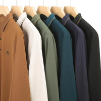 Camisa Polo De Larga Manga Para Hombre Marca De Lujo Algodón De Seda Con Estampado De Letras Casual Negocios Primavera Otoño - details 2