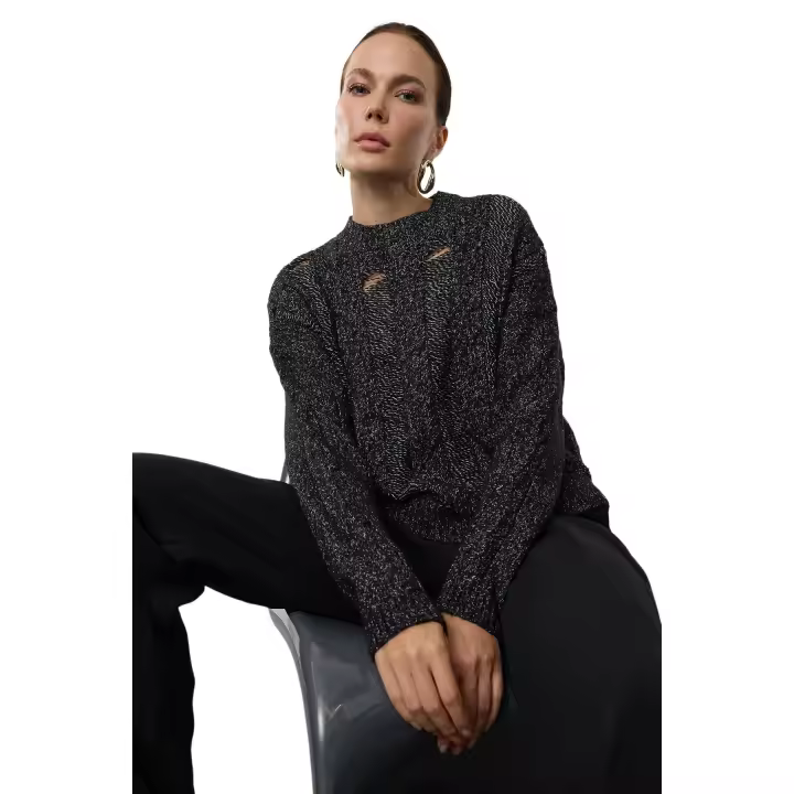 Trendyol Lime Soft Texture Crew Neck Knitwear Sweater Twoaw25Kz00214 - 1
