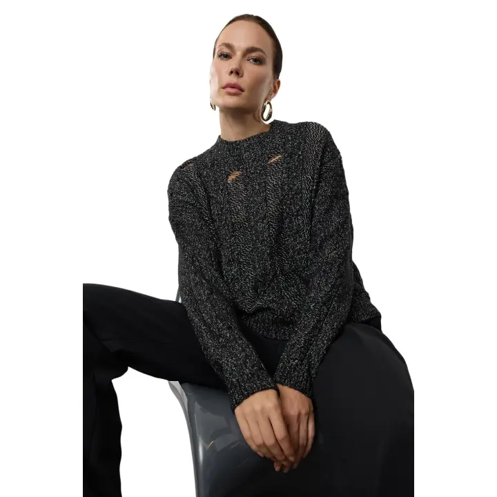 Trendyol Lime Soft Texture Crew Neck Knitwear Sweater Twoaw25Kz00214 - 1