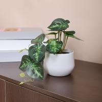 1PC Simulada Planta En Maceta Para Decoración De Oficina Negocios Foyer Jardín Floral Decoración De Hogar Estilo Vínculo - details 15