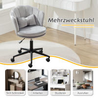 Modern diseño, Changeling Silla, Silla de oficina, respaldo en forma de pétalo, cojín lumbar en forma de Mariposa, regulable en Altura, suave cojín de asiento. Adecuado para Sala de estar, dormitorio, oficina, etc. - details 4