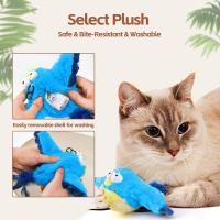 Juguete Interactivo Para Gatos Recargable Con Pájaro Silbante Y Batiente Sin Volar Con Nepote Para Gatos De Interior Juguete De Peluche Activado Al Tocar - details 8