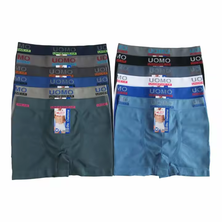 Meishida Pack de 12 Calzoncillos de Boxer Sin Costuras Talla M- L- XL, Comodidad, Elasticidad y Variedad de Colores - 1