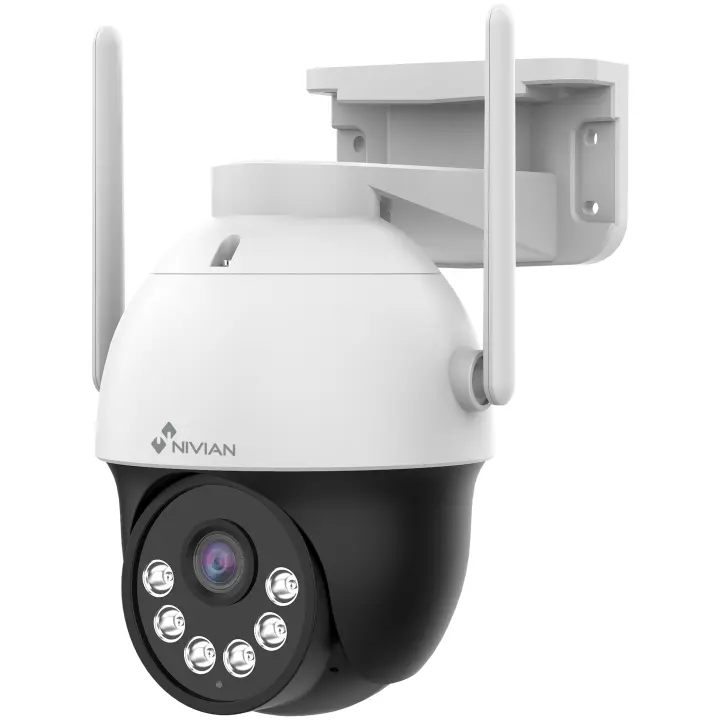 NIVIAN Cámara de Seguridad WiFi-6 2K Super HD para Exterior – Visión Nocturna Dual, Detección Inteligente con IA, Seguimiento Automático, Audio Bidireccional y Resistencia IP66. para Kit CCTV - 1