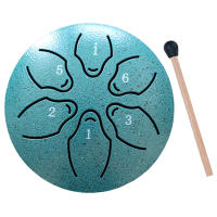 Mini Tambor De Lengüeta De Acero Portátil De 3 Pulgadas Con 6 Notas Para Yoga Meditación Gimnasio Hogar Instrumento De Percusión Para Adultos - details 14