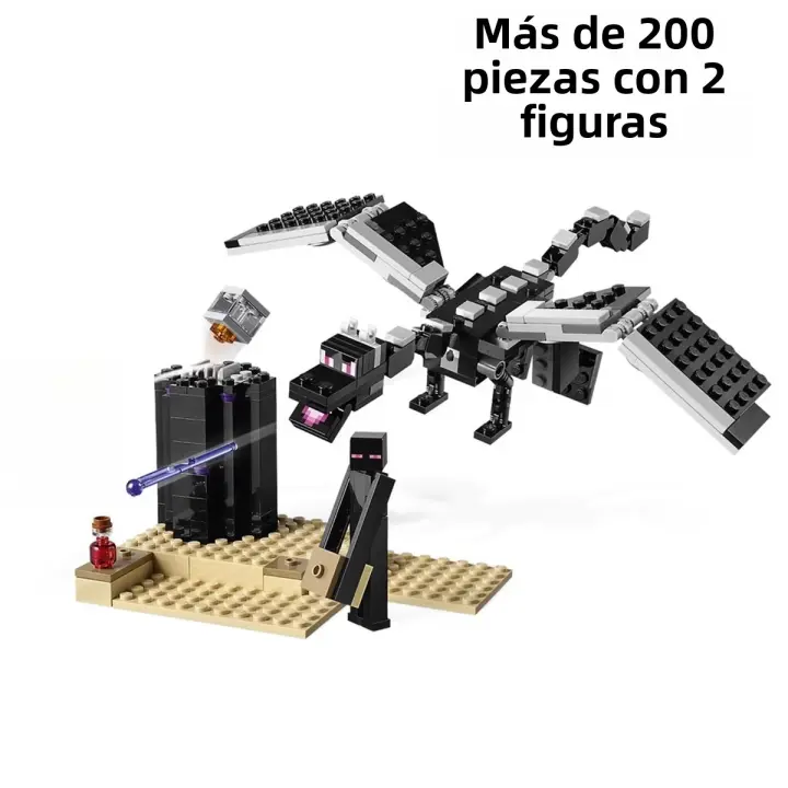 Bloques De Construcción Compatible Con Pixel Mini World Serie La Batalla Del Dragón Ender Juguetes Educativos Para Niños Regalos De Navidad - 1