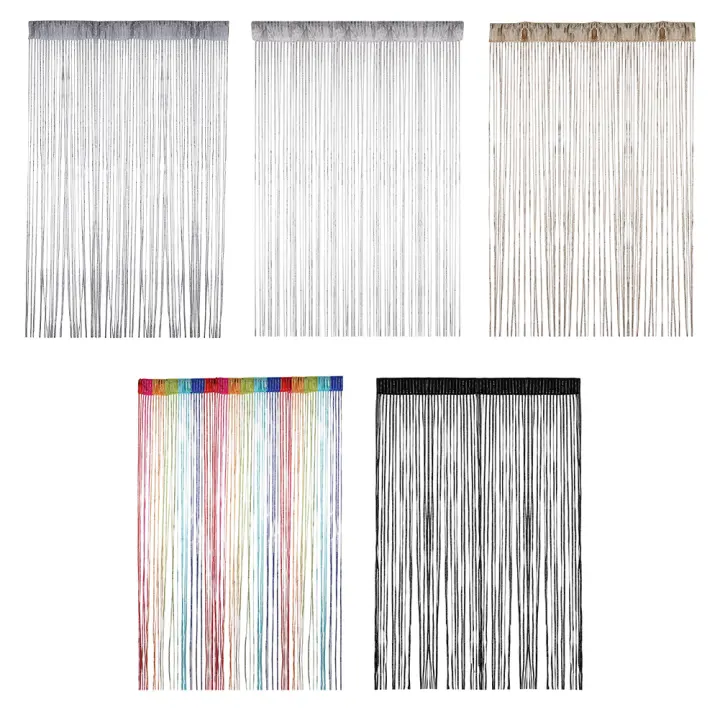 Cortina Decorativa De Puerta 100cm X 200cm Panel De Pared Para Ventanas Cortina De Tela Con Borla Divisor De Habitaciones Para Entradas - 1