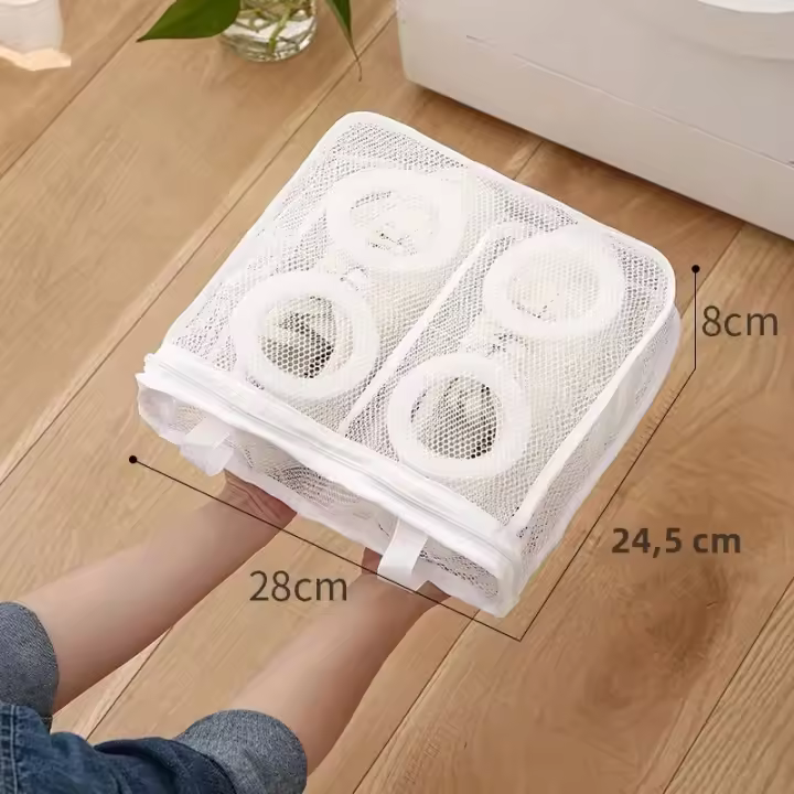 Set De 3 Bolsas De Lavandería De Malla Protectora Para Ropa Y Zapatos Organizador De Viaje Portátil Anti-deformación Para Máquina De Lavado - 1