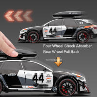 Coche De Deportes De Aleación Modelo RS6 Modificado 1/24 Cuatro Suspensiones Ruedas Puertas Abrejuego Para Niños Regalos De Juguetes Blanco Gris - details 5