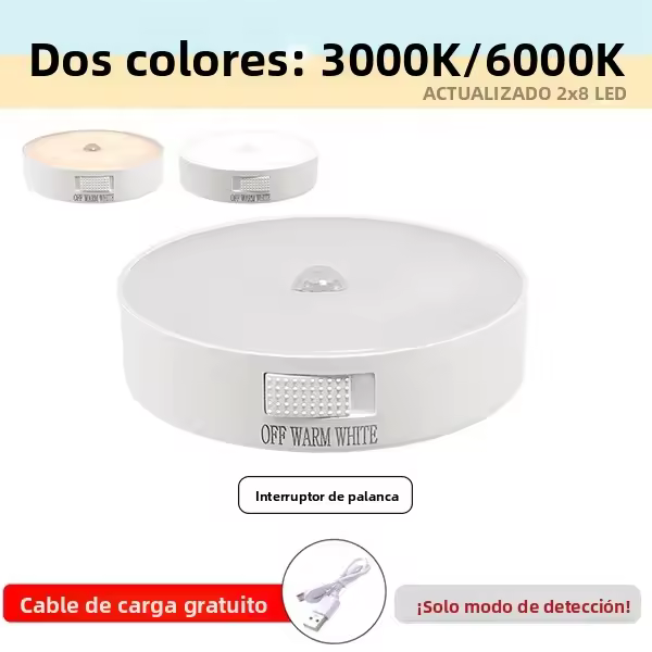Lámpara LED Recargable Con Sensor De Movimiento Para Decoración De Habitación Iluminación Nocturna Para Pasillos Escaleras Armario - 1