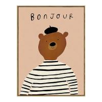 Arte De Pared Boho Cartoon Animal En Lienzo Con Tema De Rata Ganso Y Setas Para Decoración De Dormitorio Infantil Y Guardería - details 1