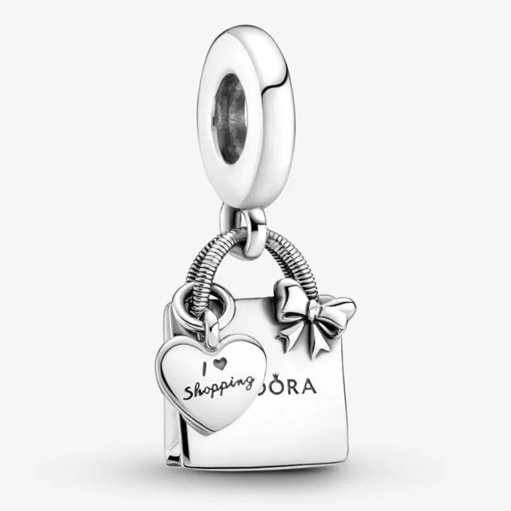 Pandora Charm de Colgante en Plata de Ley Bolsa de compras Pandora 799536C00，Incluye Caja Original - 1
