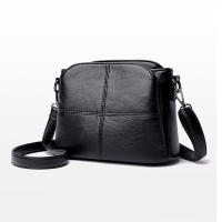 Bolso De Hombro Para Mujer Vintage En Piel Suave PU Color Sólido Cuadrado Bolsa Cruzada Para Mujer Madura Nuevo Gran Mensajero - details 16