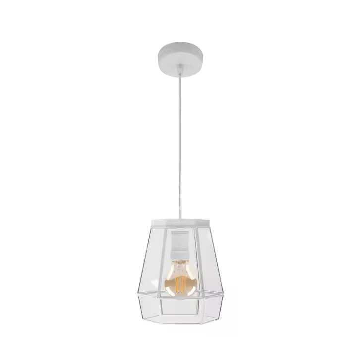 Fabrilamp - Colgante Guia 1xe27 Blanco Regx18x18cm - 1