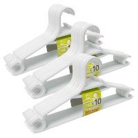 LILI HOME Pack de Perchas Económicas Blancas para Adultos 39  x 18 cm. Cada percha está fabricada con plástico resistente y cuenta con un diseño antideslizante, ideal para asegurar que la ropa se mantenga en su lugar sin dejar marcas ni arrugas. - details 7