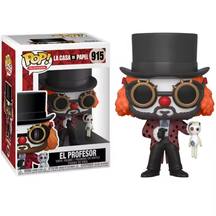 FUNKO POP! LA CASA DE PAPEL - EL PROFESOR (PAYASO), 44196, Nº915, TIENDA CON LICENCIA OFICIAL - 1