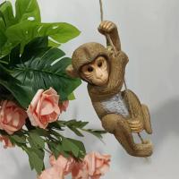 Estatua De Resina De Mono Colgante Para Jardín Y Decoración De Hogar Estilo Retro Y Nostálgico Adorno De Árbol Para Plantas Verdes - details 2