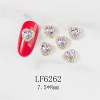 5PCS Decoración De Uñas Con Diamantes Corazones Cheering Accesorios Redondos Para Manicura Arte De Uñas Moda - details 12