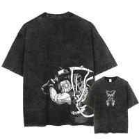 Camiseta De Manga Corta Para Hombre Estilo Harajuku Acido Japonés Anime Gráfico Algodón Tees Verano Negro Streetwear Camisetas - details 11