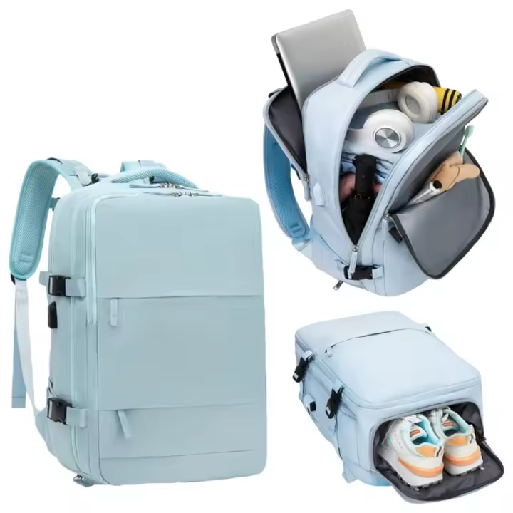 Mochila de Viaje para Cabina de Avión 45x36x20  para Vueling, EasyJet, Ryanair  Equipaje de Mano Impermeable y Espaciosa con Compartimento para Zapatos y Puerto USB  Mochila Antirrobo Multifuncional para Viajes y Escapada  (2210-002 1288 2350 H24) - 1
