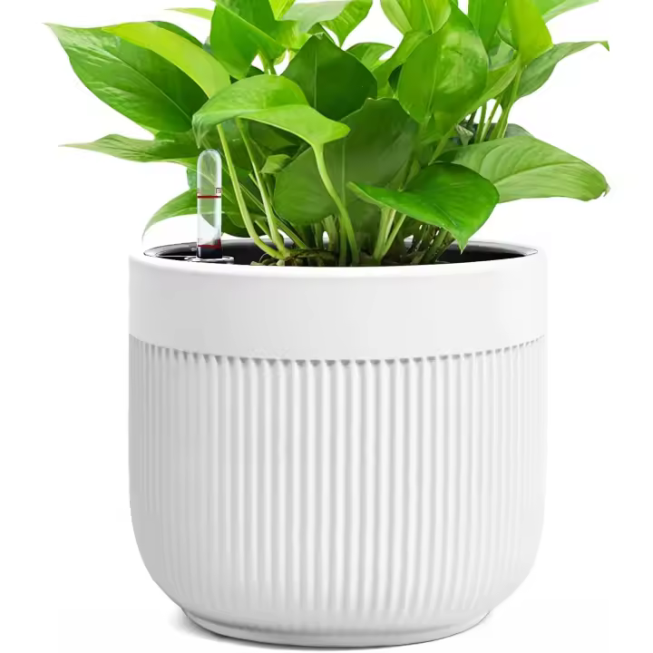 Riego cerámico ETA, medidor de nivel de agua con orificios de drenaje, riego automático de plantas de interior al aire libre, fácil cuidado grande, ETA - 1