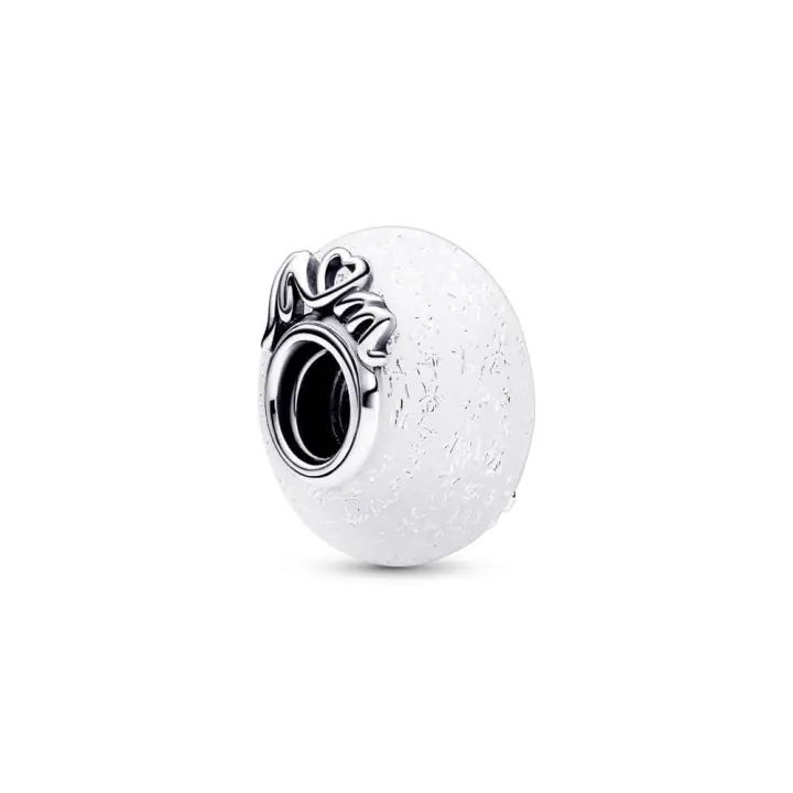 Charm de Cristal de Murano Blanco Brillante en plata de ley Amor & Mamá Pandora 792655C00 PANDORA Raíz Joyas de Plata Joyas Pandora MUJER inicio Charm Pandora Colgantes de Plata Mujer Pandora Original - 1